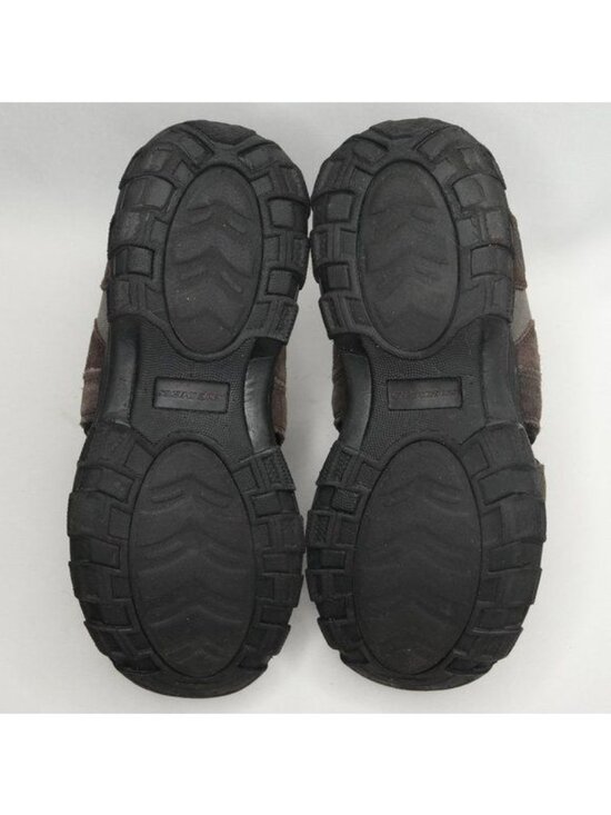 Skechers Selmo Men\'s Size 10 Brown Black Leather Slip On Fisherman Sandals